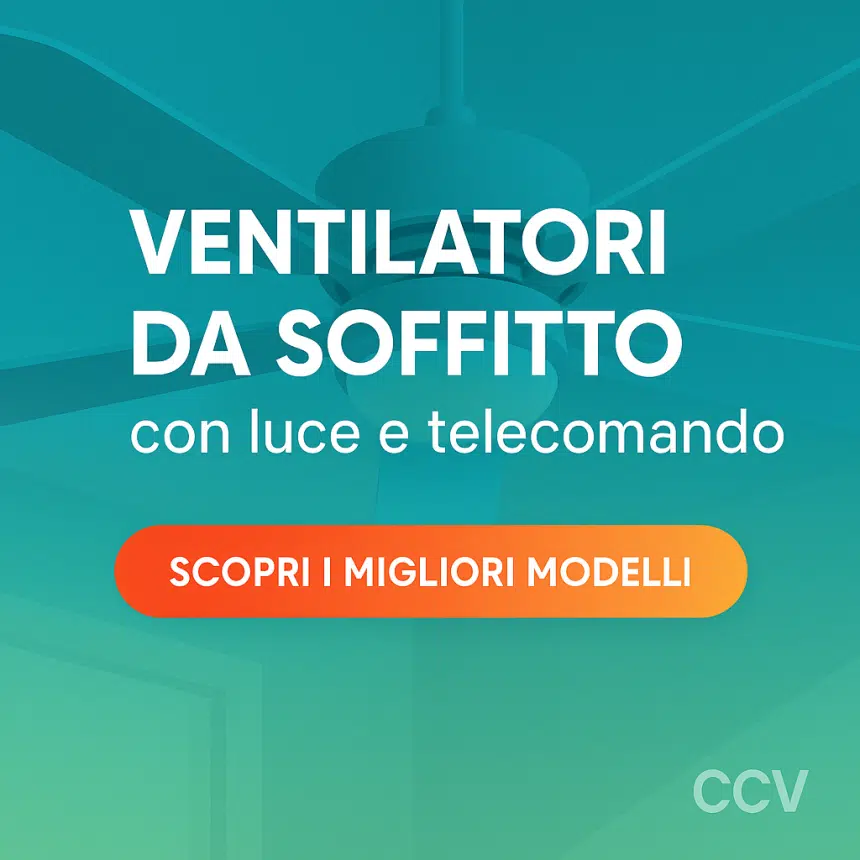 Ventilatori da soffitto con luce e telecomando