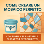 Come creare un mosaico perfetto con BigFlex S1, piastrelle di scarto e specchi rotti