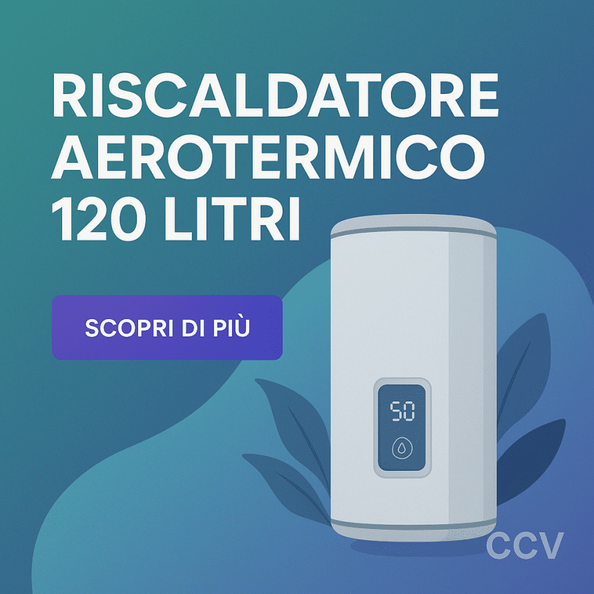 AeroThermal 120 sfrutta l’energia dell’aria per riscaldare l’acqua.