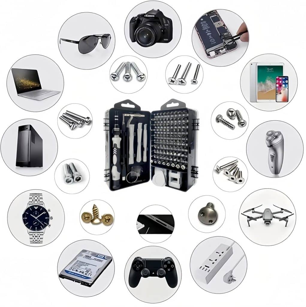 Set di 115 cacciaviti di precisione a 7,25 € il kit economico che ripara telefoni, console e PC (2)